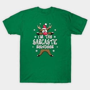 I’m The Sarcastic Reindeer Family Matching Christmas Pajamas T-Shirt